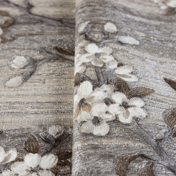 Luxury Brown Chinoiserie Floral Wallpaper, Farmhouse Non-Woven Wall Covering, 41.7"W x 614"H, Washable Removable for Living R