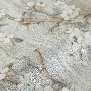 Luxury Green Chinoiserie Floral Wallpaper, Country Non-Woven Wall Covering, 41.7"W x 614"H, Washable Removable for Living Roo