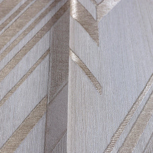 Luxury Brown Chevron Geometric Wallpaper, Premium Non-Woven Wall Covering, 41.7"W x 398"H, Washable Removable for Living Room