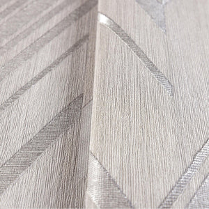 Luxury Gray Chevron Geometric Wallpaper, Premium Non-Woven Wall Covering, 41.7"W x 398"H, Washable Removable for Living Room 