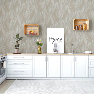 Luxury Gray Chevron Geometric Wallpaper, Premium Non-Woven Wall Covering, 41.7"W x 398"H, Washable Removable for Living Room 