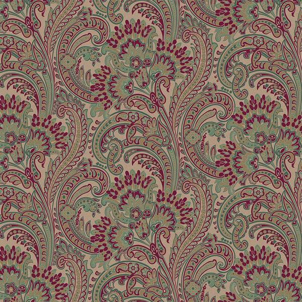 Luxury Brown Paisley Textured Wallpaper, Premium Non-Woven Wall Covering, 41.7"W x 398"H, Washable Removable for Living Room 