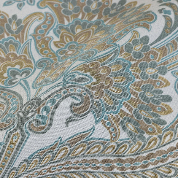 Luxury Blue Paisley Textured Wallpaper, Country Non-Woven Wall Covering, 41.7"W x 398"H, Washable Removable for Living Room B