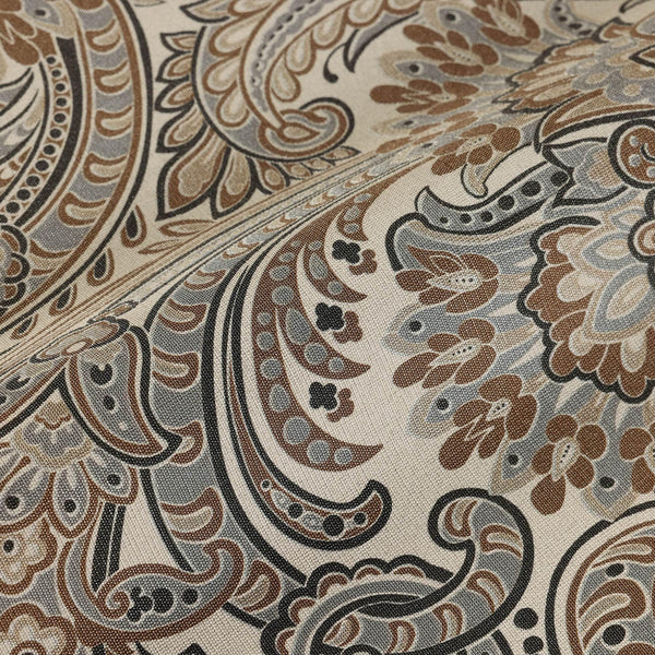Luxury Brown Paisley Textured Wallpaper, Boho Non-Woven Wall Covering, 41.7"W x 398"H, Washable Removable for Living Room Bed