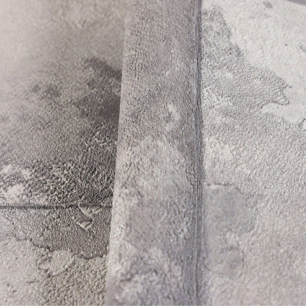 Luxury Gray Stone Embossed 3D Embossed Wallpaper, Industrial Non-Woven Wall Covering, 41.7"W x 398"H, Washable Removable for 