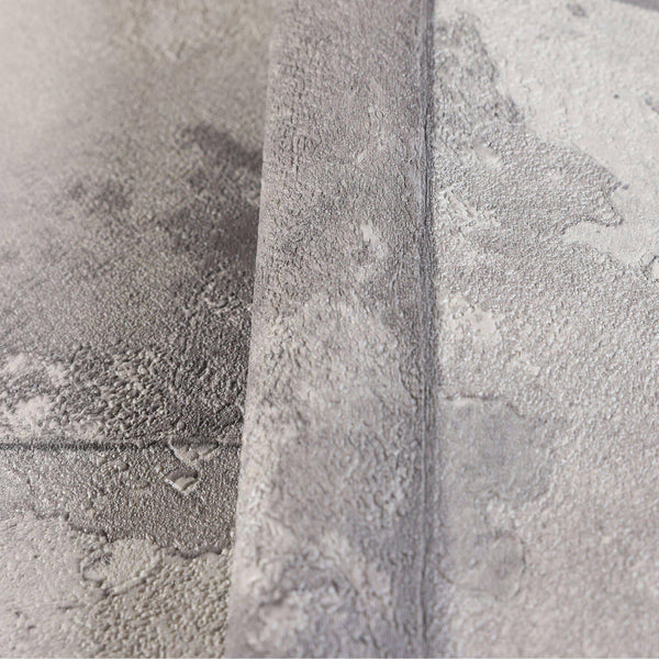 Luxury Gray Stone Embossed 3D Embossed Wallpaper, Industrial Non-Woven Wall Covering, 41.7"W x 398"H, Washable Removable for 