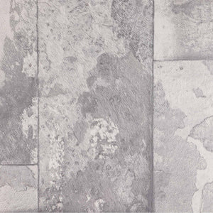 Luxury Gray Stone Embossed 3D Embossed Wallpaper, Industrial Non-Woven Wall Covering, 41.7"W x 398"H, Washable Removable for 