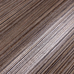 Luxury Brown Striped Stripe 3D Embossed Wallpaper, Modern Non-Woven Wall Covering, 41.7"W x 398"H, Washable Removable for Liv