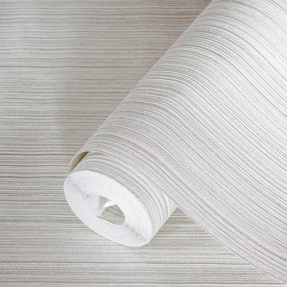Luxury Gray Striped Stripe 3D Embossed Wallpaper, Modern Non-Woven Wall Covering, 41.7"W x 398"H, Washable Removable for Livi
