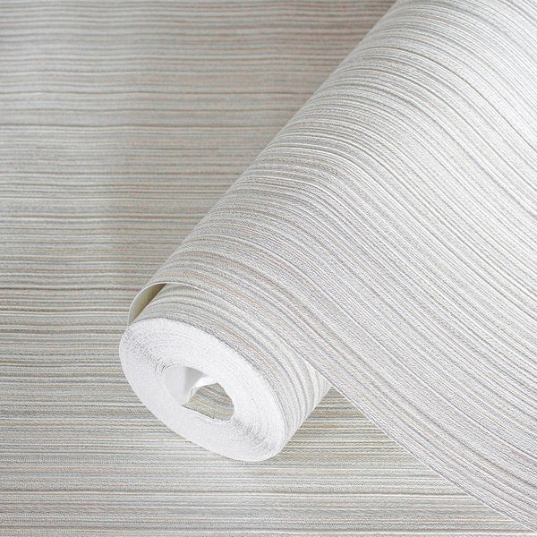 Luxury Gray Striped Stripe 3D Embossed Wallpaper, Modern Non-Woven Wall Covering, 41.7"W x 398"H, Washable Removable for Livi