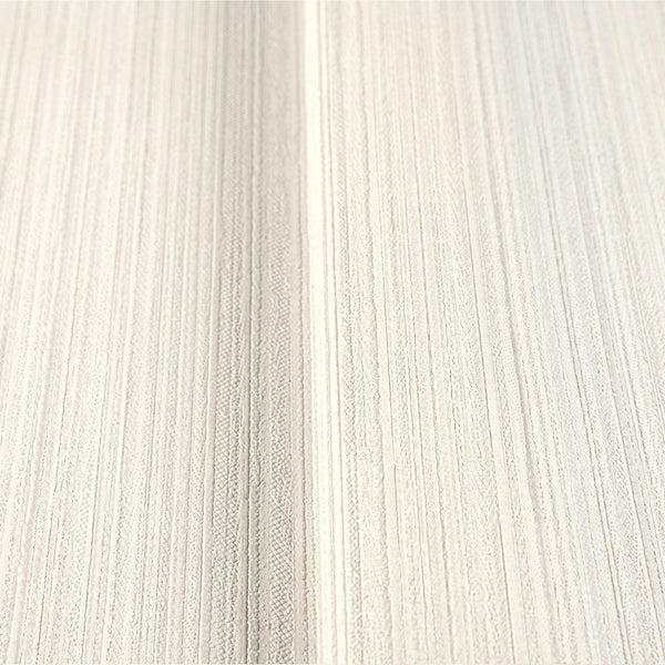 Luxury White Striped Stripe 3D Embossed Wallpaper, Modern Non-Woven Wall Covering, 41.7"W x 398"H, Washable Removable for Liv