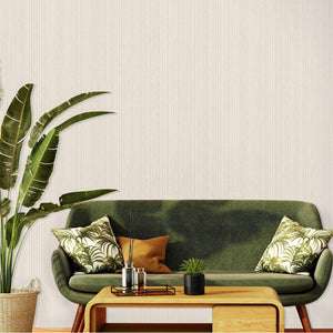 Luxury White Striped Stripe 3D Embossed Wallpaper, Modern Non-Woven Wall Covering, 41.7"W x 398"H, Washable Removable for Liv