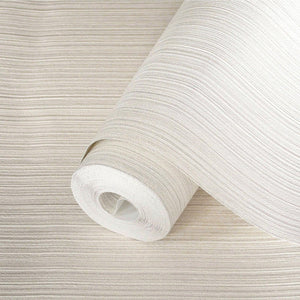 Luxury White Striped Stripe 3D Embossed Wallpaper, Modern Non-Woven Wall Covering, 41.7"W x 398"H, Washable Removable for Liv