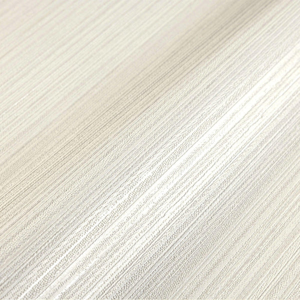 Luxury White Striped Stripe 3D Embossed Wallpaper, Modern Non-Woven Wall Covering, 41.7"W x 398"H, Washable Removable for Liv