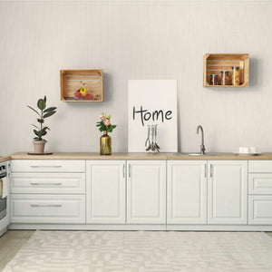 Luxury White Striped Stripe 3D Embossed Wallpaper, Modern Non-Woven Wall Covering, 41.7"W x 398"H, Washable Removable for Liv