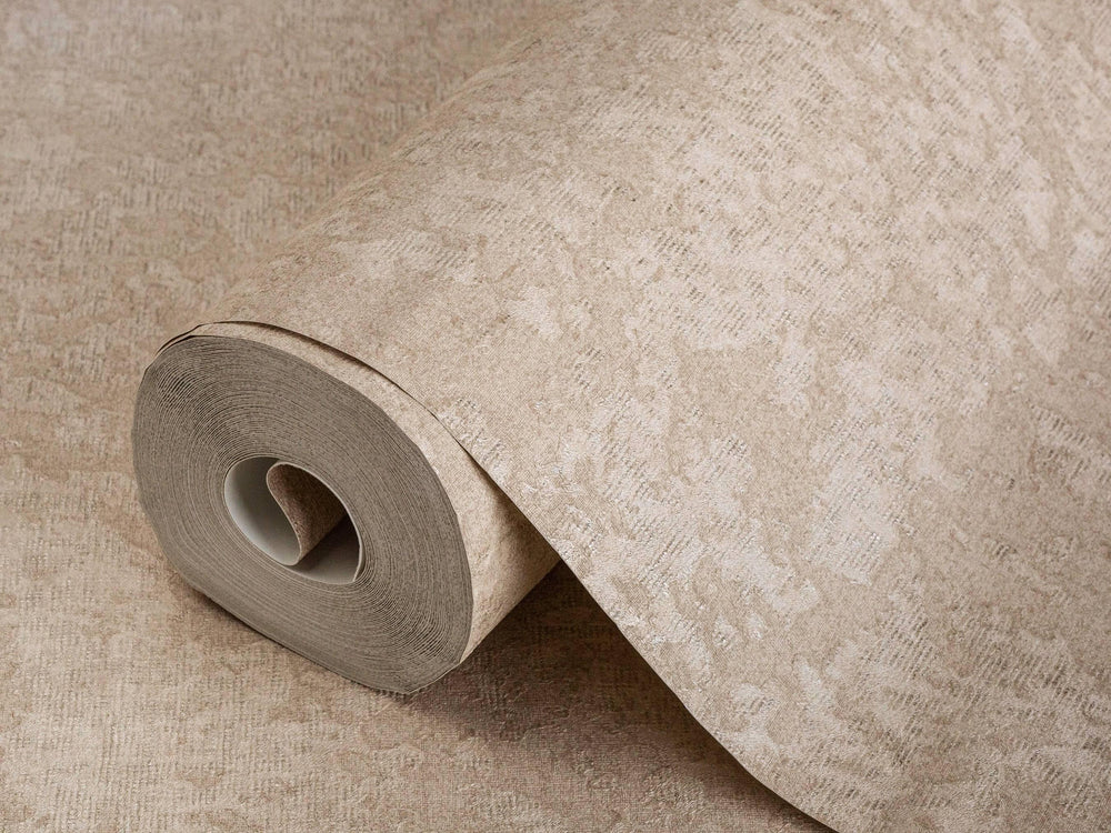Luxury Tan Distressed Embossed 3D Embossed Wallpaper, Contemporary Non-Woven Wall Covering, 41.7"W x 614"H, Washable Removabl