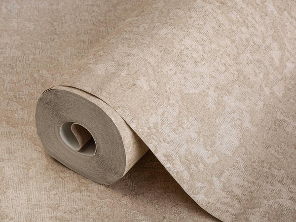 Luxury Tan Distressed Embossed 3D Embossed Wallpaper, Contemporary Non-Woven Wall Covering, 41.7"W x 614"H, Washable Removabl