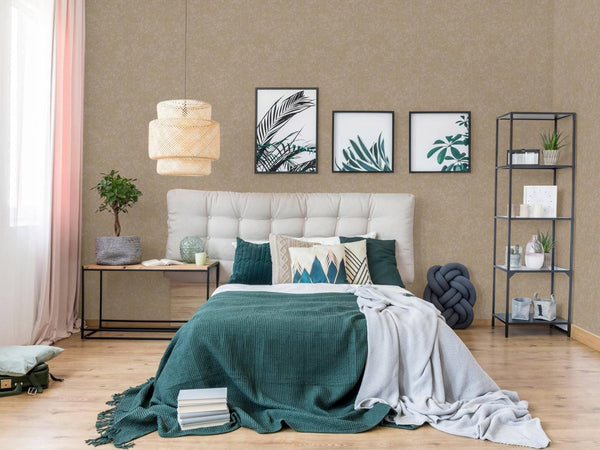 Luxury Tan Distressed Embossed 3D Embossed Wallpaper, Contemporary Non-Woven Wall Covering, 41.7"W x 614"H, Washable Removabl