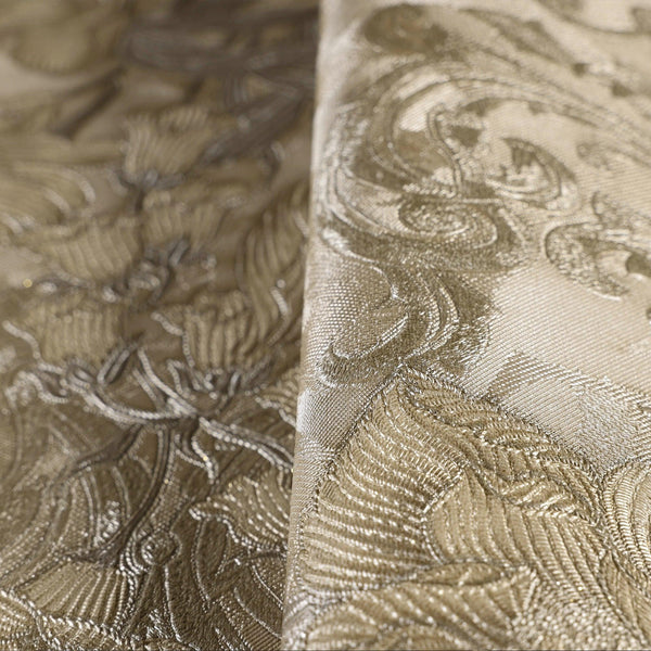 Luxury Tan Floral Damask 3D Embossed Wallpaper, Premium Non-Woven Wall Covering, 41.7"W x 398"H, Washable Removable for Livin