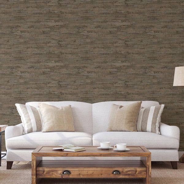 Luxury Tan Abstract Distressed 3D Embossed Wallpaper, Industrial Non-Woven Wall Covering, 41.7"W x 614"H, Washable Removable 