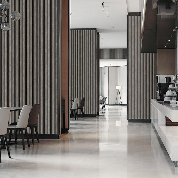 Luxury Black Abstract Wood 3D Embossed Wallpaper, Coastal Non-Woven Wall Covering, 41.7"W x 614"H, Washable Removable for Liv