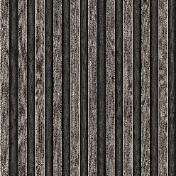Luxury Black Abstract Wood 3D Embossed Wallpaper, Coastal Non-Woven Wall Covering, 41.7"W x 614"H, Washable Removable for Liv