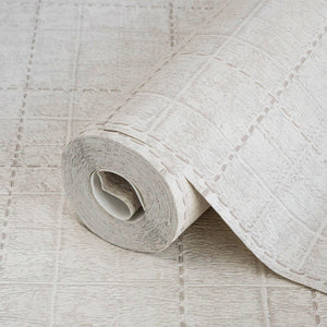 Luxury Gray Geometric Textured Wallpaper, Premium Non-Woven Wall Covering, 41.7"W x 398"H, Washable Removable for Living Room