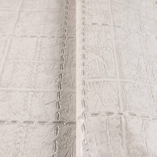 Luxury Gray Geometric Textured Wallpaper, Premium Non-Woven Wall Covering, 41.7"W x 398"H, Washable Removable for Living Room