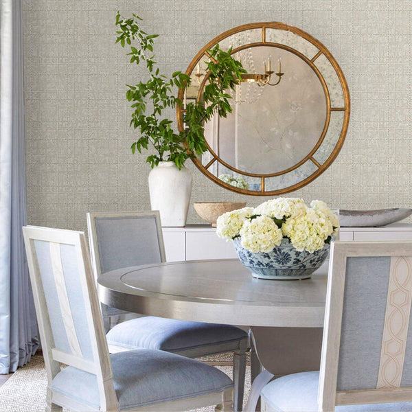 Luxury Gray Geometric Textured Wallpaper, Premium Non-Woven Wall Covering, 41.7"W x 398"H, Washable Removable for Living Room