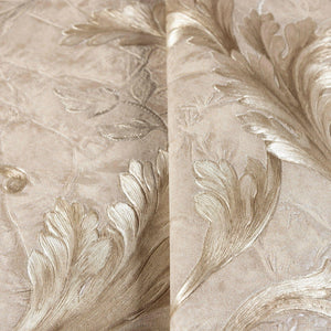 Luxury Beige Textured Embossed 3D Embossed Wallpaper, Premium Non-Woven Wall Covering, 41.7"W x 398"H, Washable Removable for