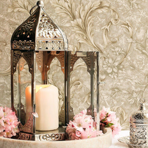 Luxury Beige Textured Embossed 3D Embossed Wallpaper, Premium Non-Woven Wall Covering, 41.7"W x 398"H, Washable Removable for