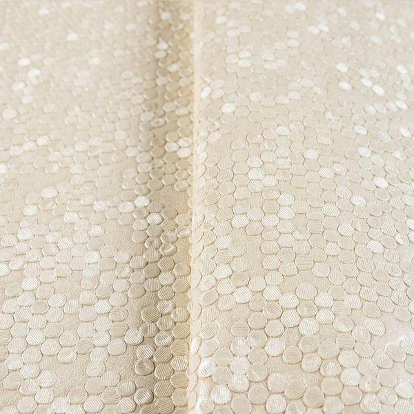 Luxury Beige Textured Embossed 3D Embossed Wallpaper, Premium Non-Woven Wall Covering, 41.7"W x 398"H, Washable Removable for