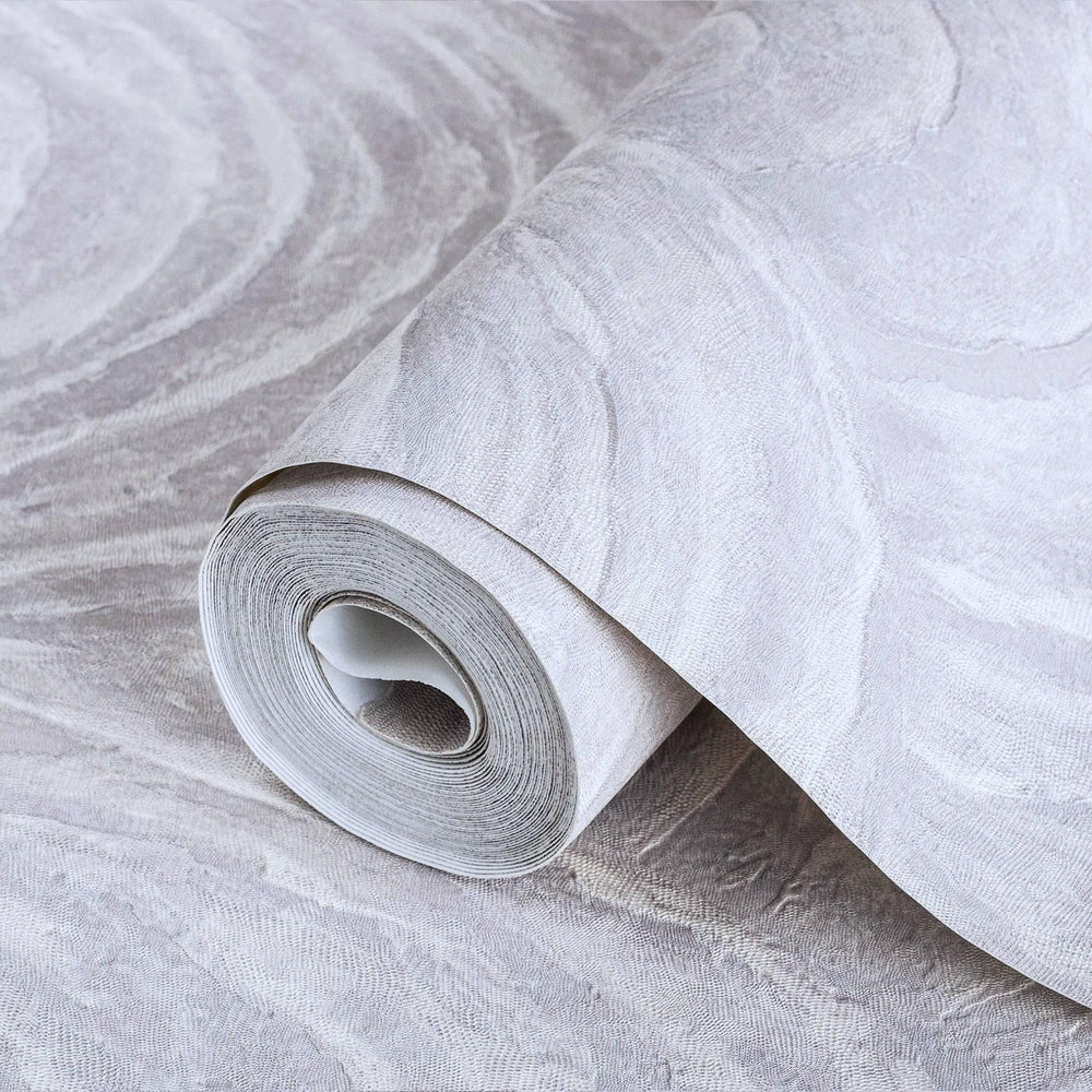 Luxury Silver Textured Embossed 3D Embossed Wallpaper, Premium Non-Woven Wall Covering, 41.7"W x 398"H, Washable Removable fo