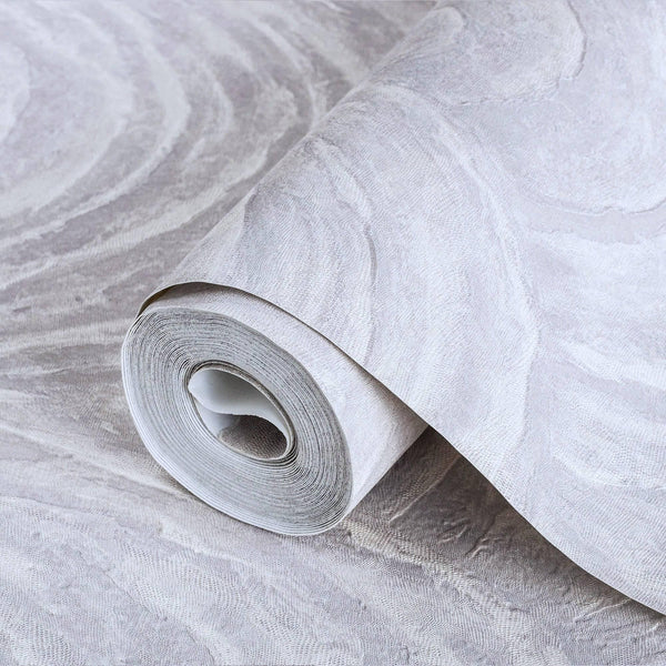 Luxury Silver Textured Embossed 3D Embossed Wallpaper, Premium Non-Woven Wall Covering, 41.7"W x 398"H, Washable Removable fo