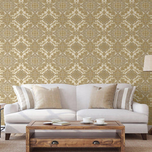 Luxury Cream Damask Embossed 3D Embossed Wallpaper, Premium Non-Woven Wall Covering, 41.7"W x 398"H, Washable Removable for L