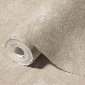 Luxury Beige Abstract Distressed Textured Wallpaper, Rustic Non-Woven Wall Covering, 41.7"W x 398"H, Washable Removable for L