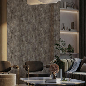 Luxury Gray Abstract Distressed Textured Wallpaper, Farmhouse Non-Woven Wall Covering, 41.7"W x 398"H, Washable Removable for