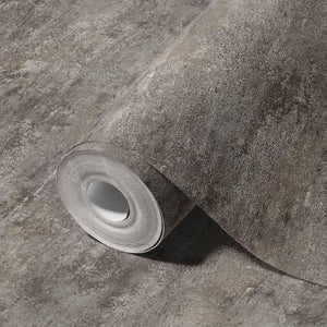 Luxury Gray Abstract Distressed Textured Wallpaper, Farmhouse Non-Woven Wall Covering, 41.7"W x 398"H, Washable Removable for