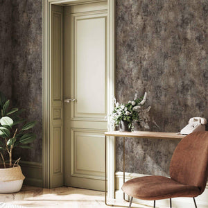 Luxury Gray Abstract Distressed Textured Wallpaper, Farmhouse Non-Woven Wall Covering, 41.7"W x 398"H, Washable Removable for