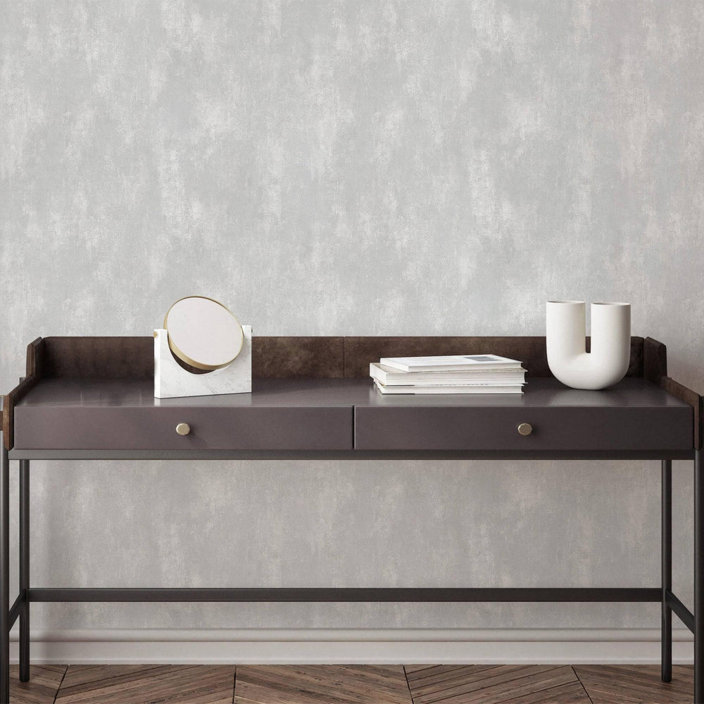 Luxury Ivory Abstract Distressed Textured Wallpaper, Contemporary Non-Woven Wall Covering, 41.7"W x 398"H, Washable Removable