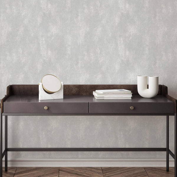 Luxury Ivory Abstract Distressed Textured Wallpaper, Contemporary Non-Woven Wall Covering, 41.7"W x 398"H, Washable Removable