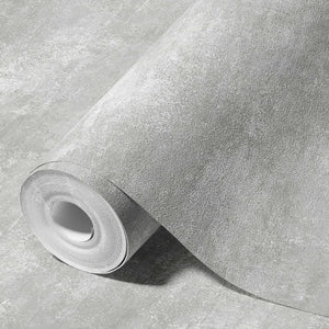 Luxury Gray Abstract Distressed Textured Wallpaper, Industrial Non-Woven Wall Covering, 41.7"W x 398"H, Washable Removable fo