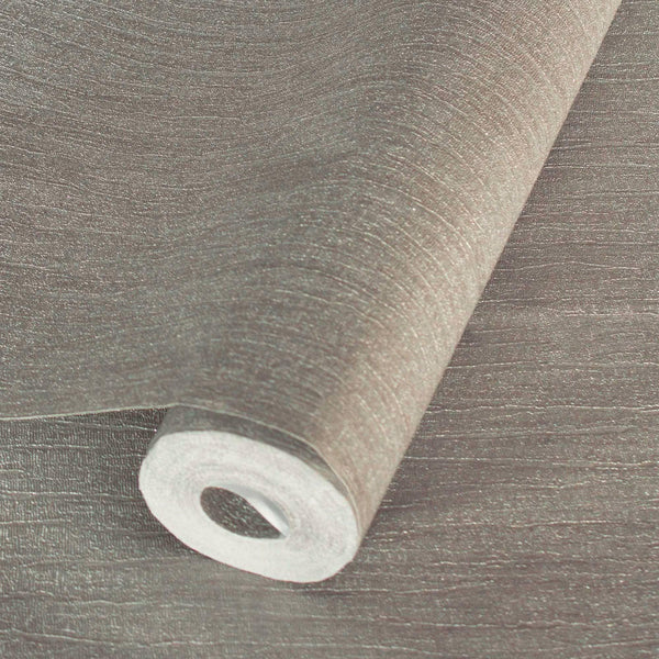 Luxury Brown Textured Embossed 3D Embossed Wallpaper, Farmhouse Non-Woven Wall Covering, 41.7"W x 398"H, Washable Removable f
