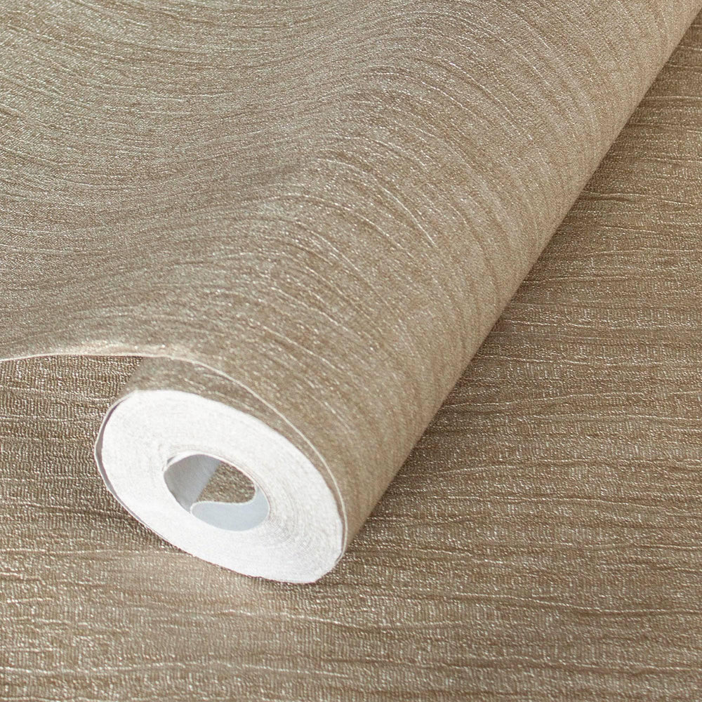 Luxury Brown Textured Embossed 3D Embossed Wallpaper, Contemporary Non-Woven Wall Covering, 41.7"W x 398"H, Washable Removabl