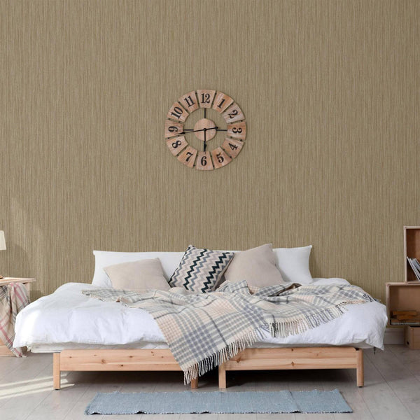 Luxury Brown Textured Embossed 3D Embossed Wallpaper, Contemporary Non-Woven Wall Covering, 41.7"W x 398"H, Washable Removabl