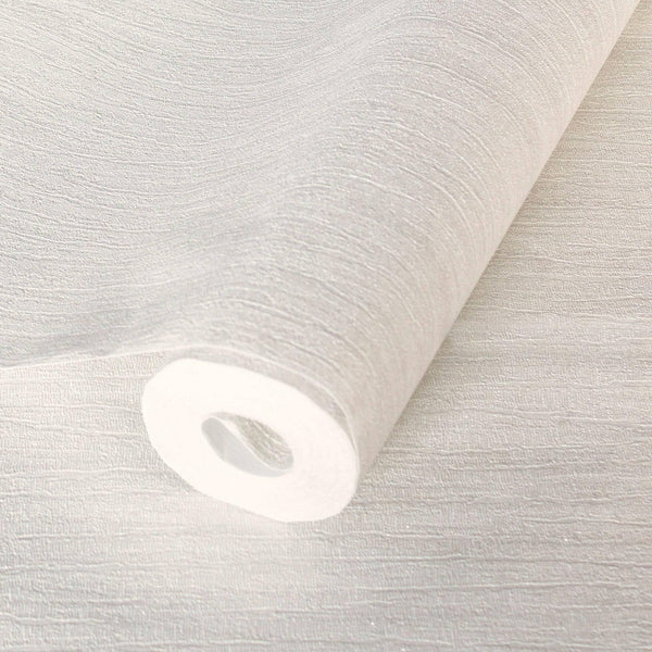 Luxury White Textured Embossed 3D Embossed Wallpaper, Coastal Non-Woven Wall Covering, 41.7"W x 398"H, Washable Removable for