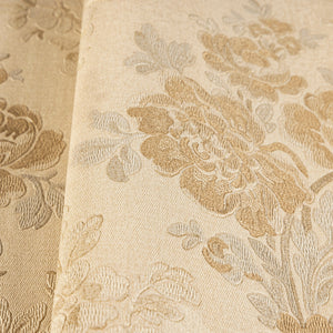 Luxury Yellow Floral Geometric Textured Wallpaper, Traditional Non-Woven Wall Covering, 41.7"W x 614"H, Washable Removable fo