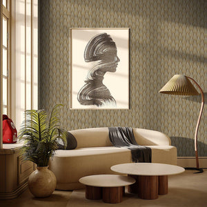 Luxury Brown Geometric Textured 3D Embossed Wallpaper, Country Non-Woven Wall Covering, 41.7"W x 614"H, Washable Removable fo