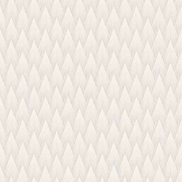 Luxury White Geometric Textured 3D Embossed Wallpaper, Boho Non-Woven Wall Covering, 41.7"W x 614"H, Washable Removable for L