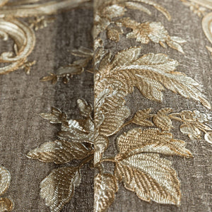 Luxury Brown Damask Textured 3D Embossed Wallpaper, Glam Non-Woven Wall Covering, 41.7"W x 398"H, Washable Removable for Livi